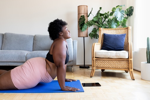 Yoga black woman.