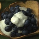 blueberries and lemon cream