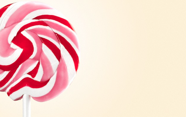 A pink lollipop