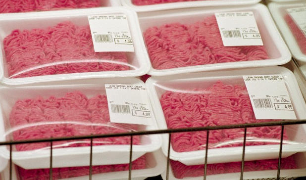 Packaged ground beef