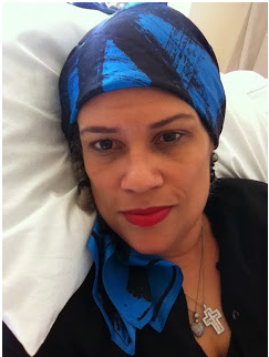 An image of Rae Lewis-Thornton at the chemo clinic
