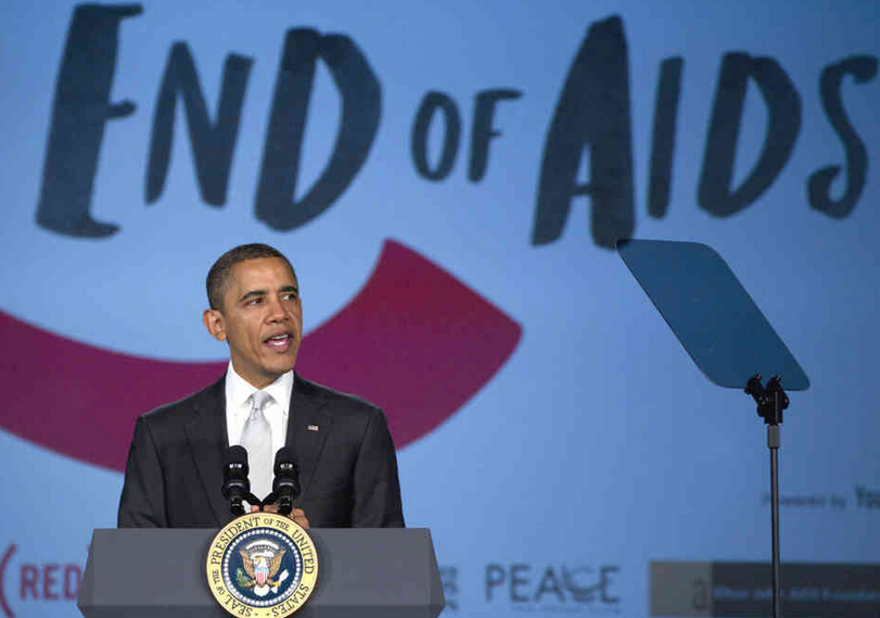 President Obama announcing an HIV cure initiative