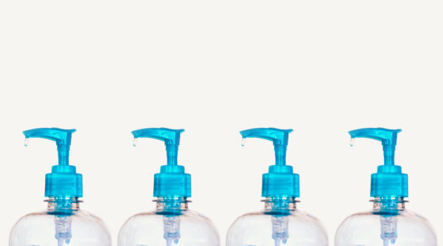 Bottles of Hand Sanitizers
