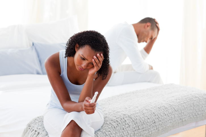 couple upset pregnancy