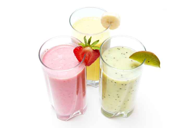 assorted fruit smoothies