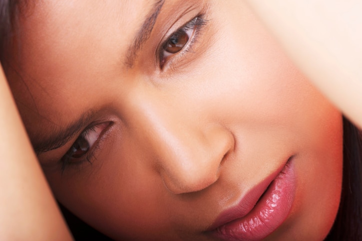 African American woman sad depressed