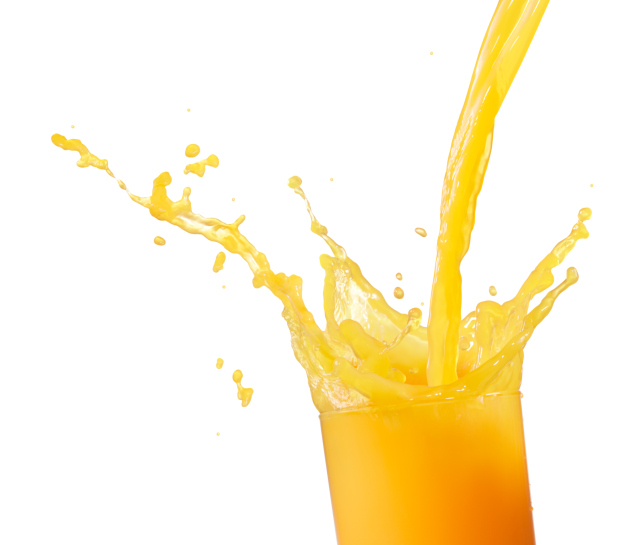 pouring orange juice