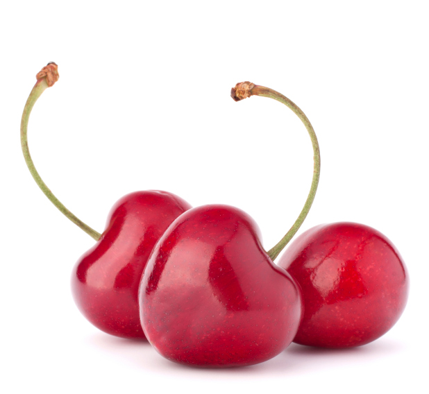 Heart shaped cherry berries