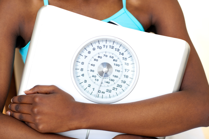 Female Body Size Scale. The scale shows 9 Black female models from