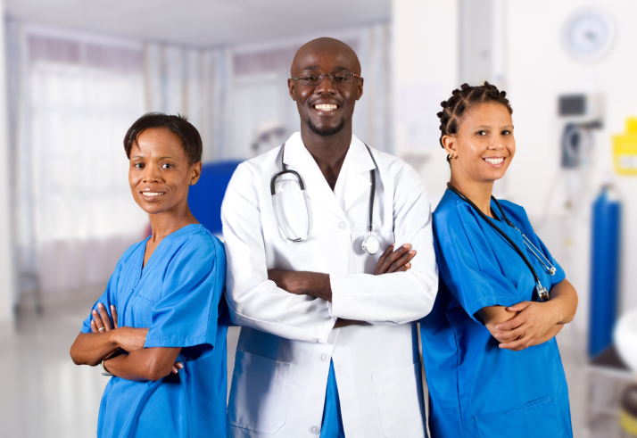 african american doctor and nurse