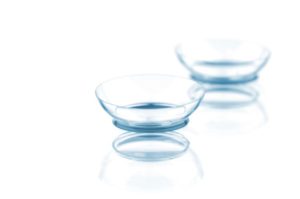 contact lenses on white