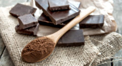 cocoa powder and dark chocolate