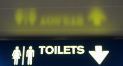 Public washroom sign