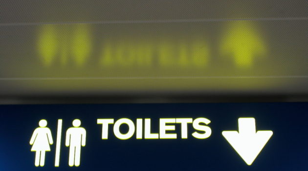 Public washroom sign