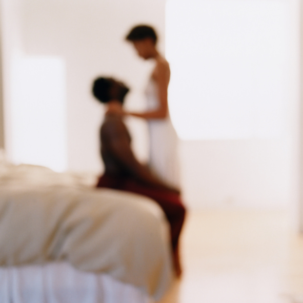 unfocused picture of african american couple