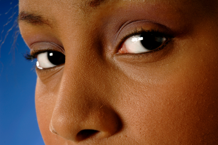 woman nose close up