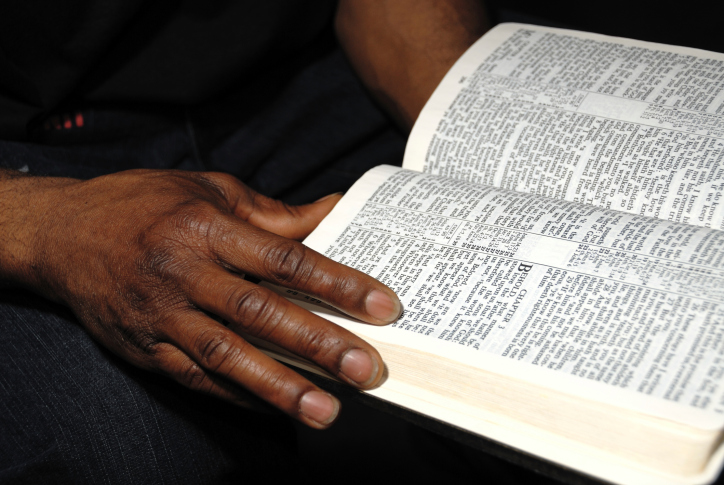 woman open bible