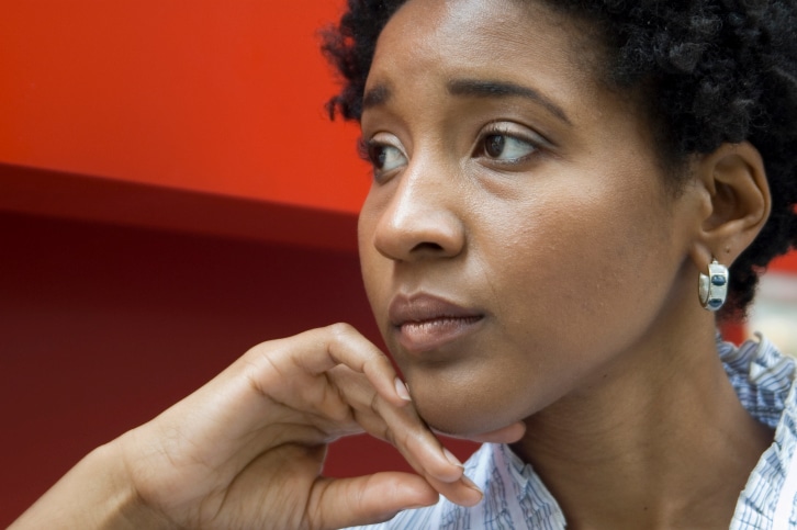 woman concerned