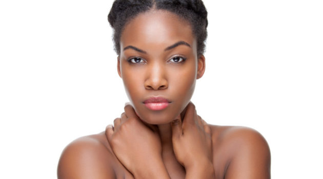 Black beauty with perfect skin
