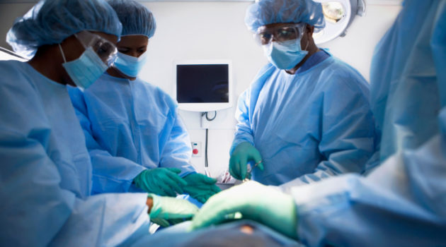 medical team performing surgery