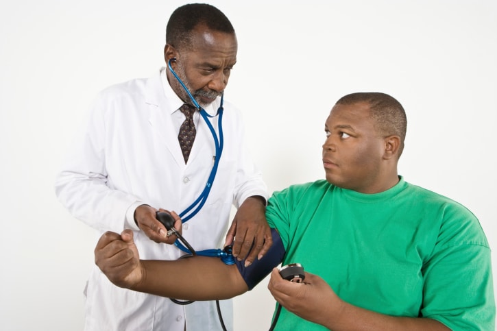 Doctor with patient