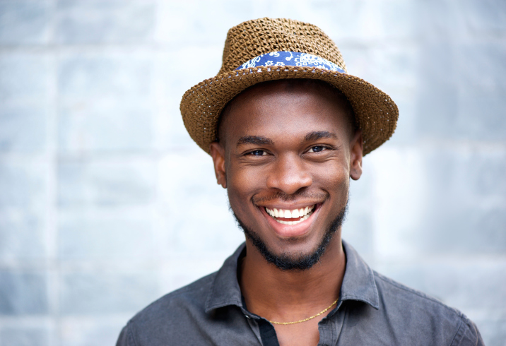 happy young man smiling