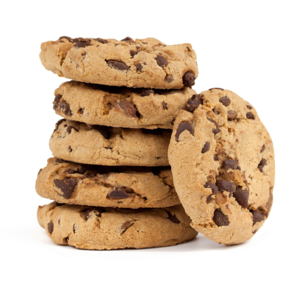 stack of chocolate chip cookies