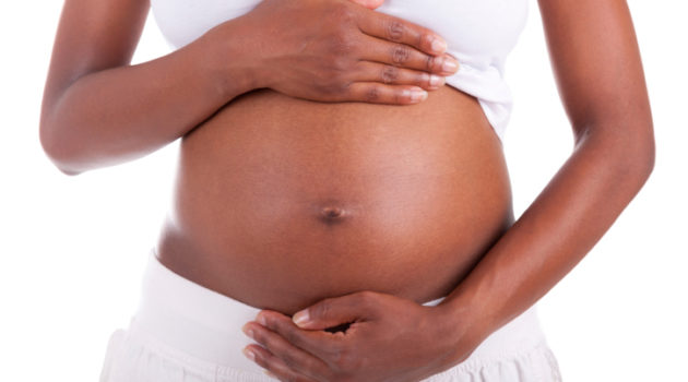 African American pregnant woman