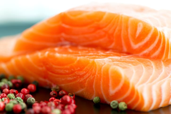 raw salmon