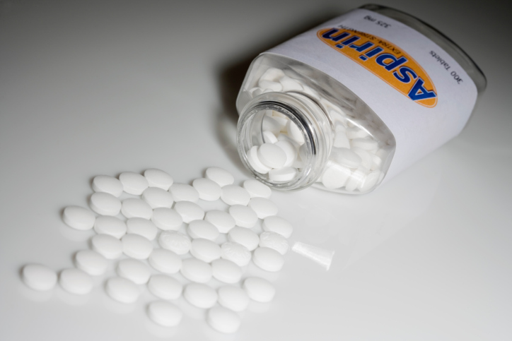 spilled aspirin