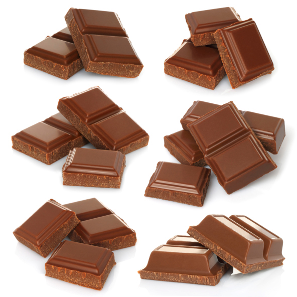 Broken milk chocolate bar set