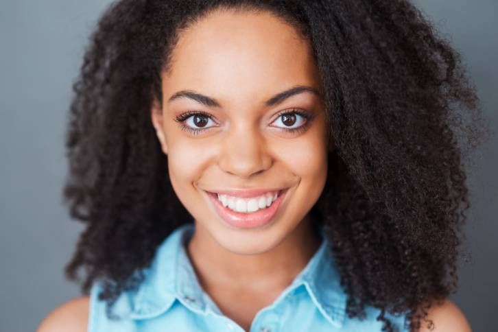 young woman big hair