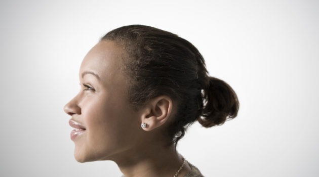 side profile of african american woman
