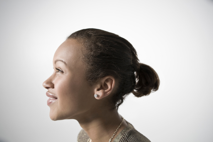 side profile of african american woman