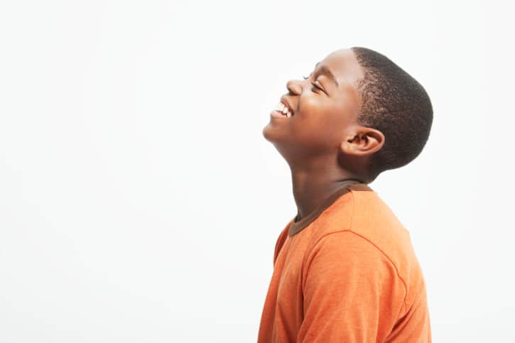 teen boy smiling