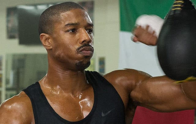 Michael B Jordan sweaty