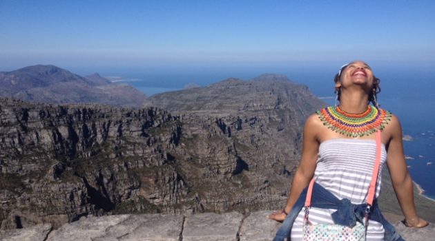 Sandria Washington top of Table Mountain Cape Town South Africa