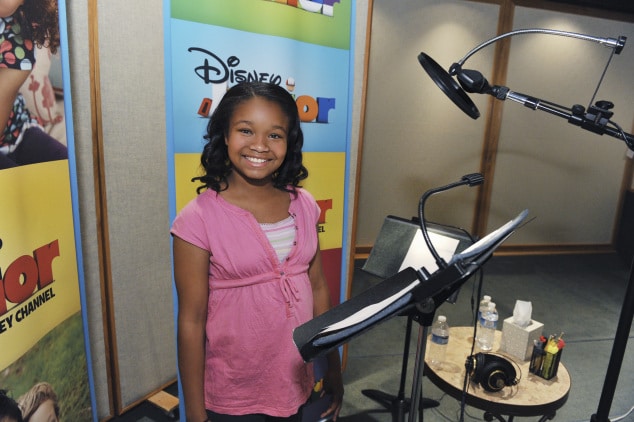 DOC MCSTUFFINS - May 17, 2011 - Kiara Muhammad records the title role of Doc in Disney Junior's "Doc McStuffins," an animated series that models good health, hygiene, compassion and nurturing for kids age 2-7. The series premieres FRIDAY, MARCH 23 on the popular Disney Junior block on Disney Channel (10:00-11:00 a.m., ET/PT) and the new 24-hour Disney Junior channel (4:00-5:00 p.m., ET/PT). (DISNEY JUNIOR/TODD WAWRYCHUK) KIARA MUHAMMAD