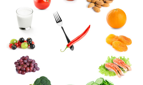 healthy food clock