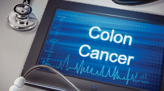 colon cancer written on tablet