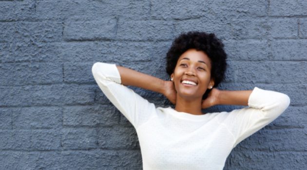 African American woman smiling confident