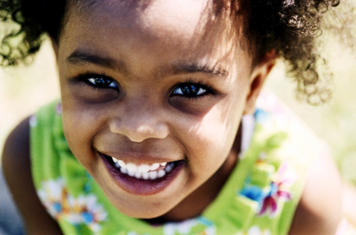 Young african american girl smiling