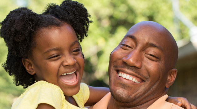 African American father and daughter