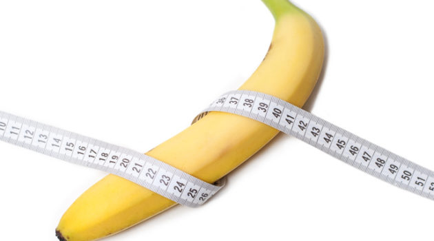 banana with measuring tape