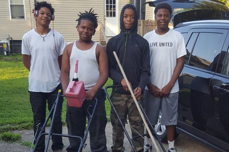 Travis Durham and his brothers and cousin—Demontae, Thomas and Alan