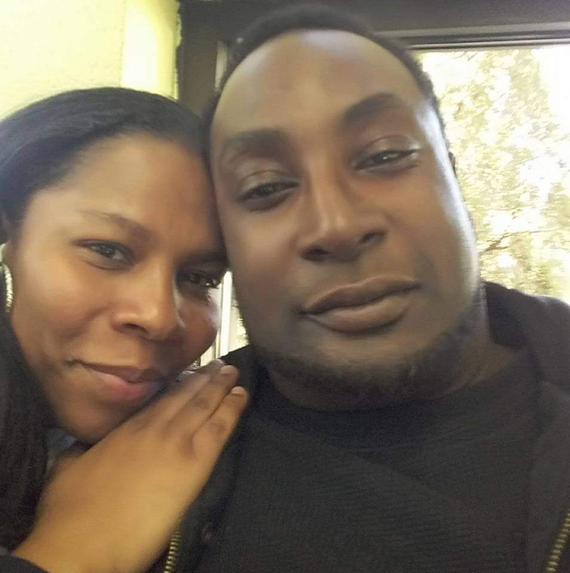 (Keith Lamont-Scott pictured with his wife)