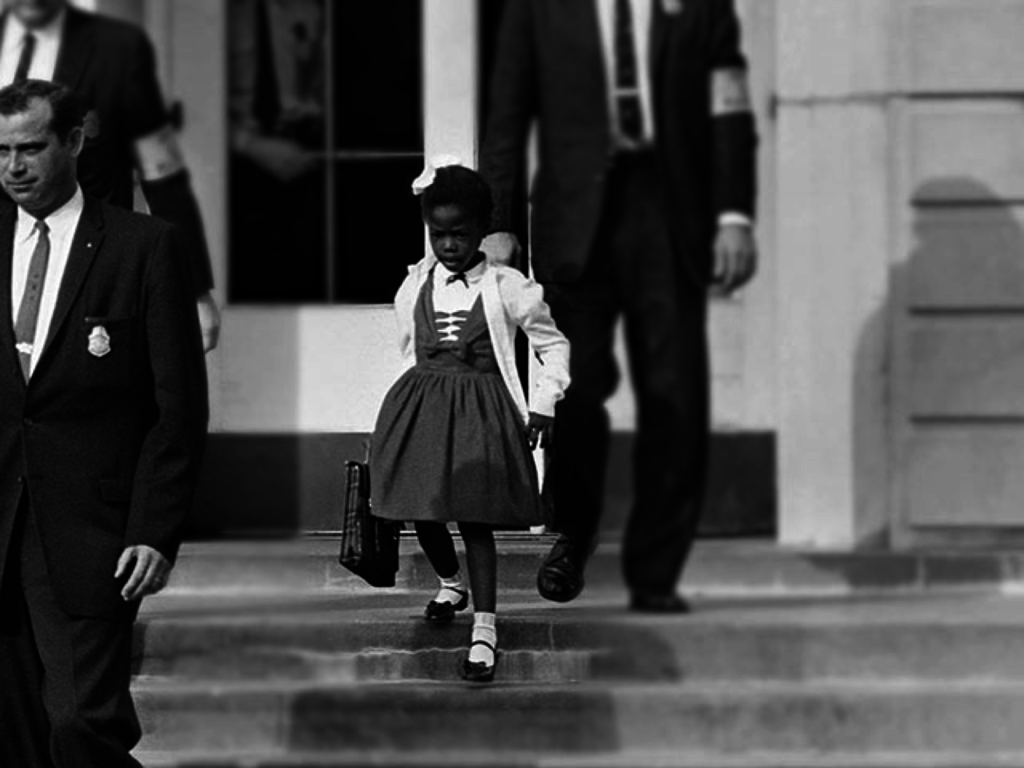 Руби бриджес. Ruby Bridges. Руби Бриджес идет в школу.