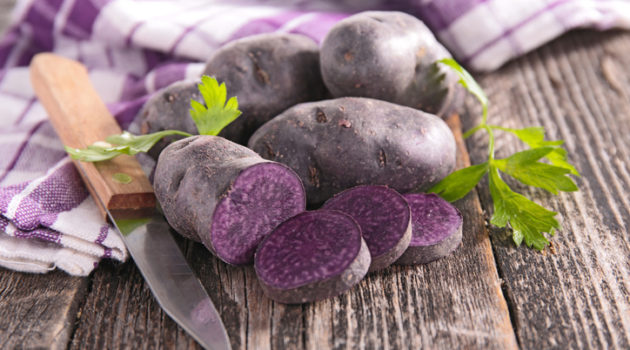 raw purple potato