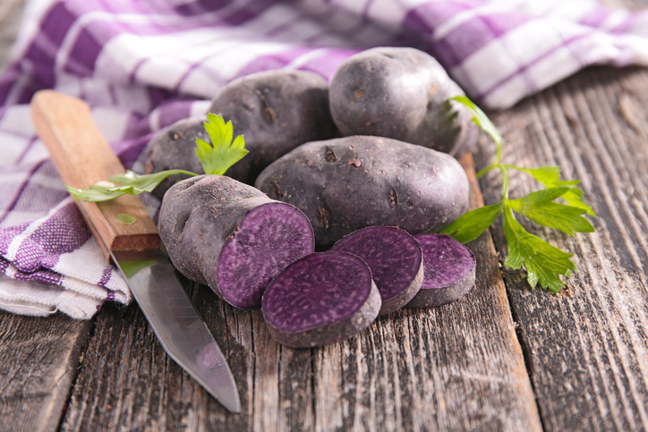 raw purple potato
