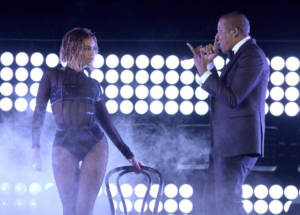 Singer Beyonce and rapper Jay Z